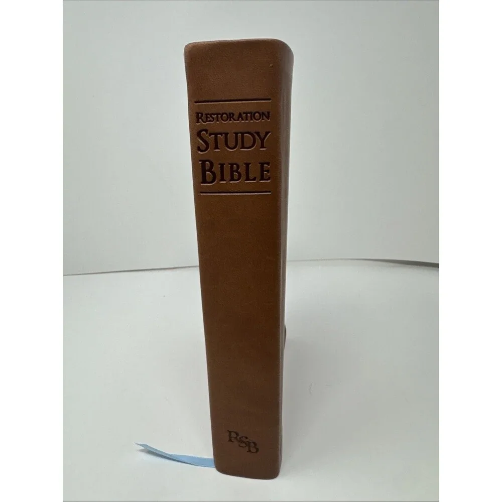 Restoration Study Bible Brown Leather 2011 NICE CLEAN imitation leather